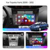 2din 8G+128G Android 10 Car Radio Multimedia Player Carplay Auto GPS Navigation NO DVD For Toyota Yaris XP90 2007 2005 -2012