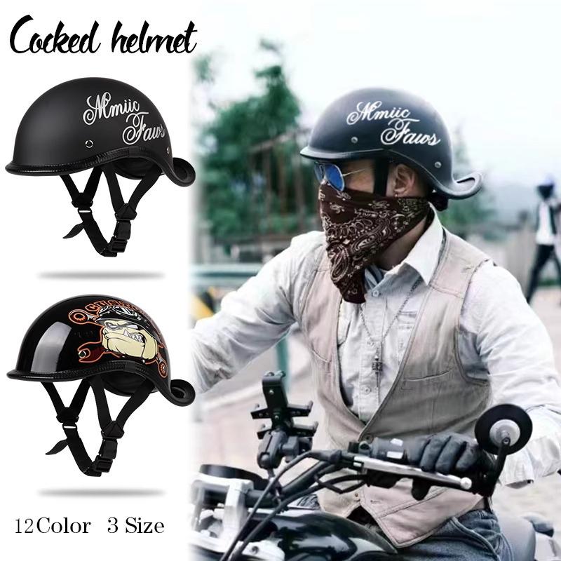 VGV Motorcycle Half Helmet Goggles Included Electric Vehicle Bike Riding Locomotive for Cruiser Retro Man Women Scooter Street