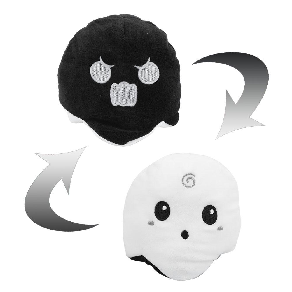 

Двусторонняя плюшевая игрушка Двусторонняя мягкая плюшевая игрушка для Хэллоуина Куклы Игрушки для детей WhiteBlack 10cm White+Black 10