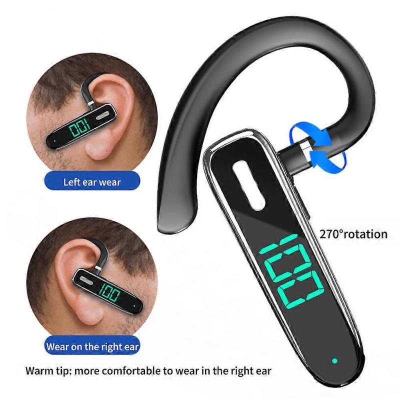 Bluetooth 5.3 Wireless Earpiece Headset Driving Trucker Earbuds Noise Cancelling