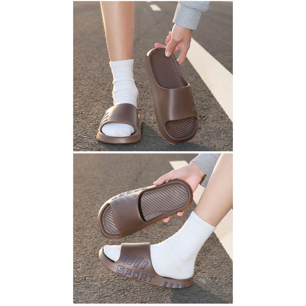 Pantuflas unisex de EVA suave, sandalias antideslizantes para interiores y exteriores, calzado casual de color liso para todas las estaciones.