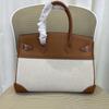 Cartoon Graffiti Leather Tote Bag Canvas Cowhide Contrast Handbag Women