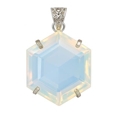 Opal Pendant Multicolor 79.7 Ct Fancy 925 Sterling Silver Ethiopian October Birthday Birthstone