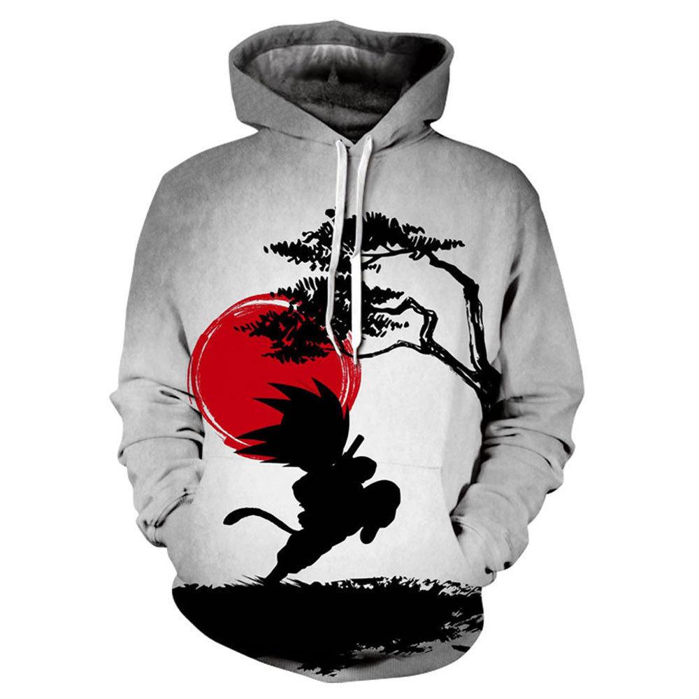 Spring And Autumn Casual Animation Sweater Dragon Ball 3D Digital Printing Hooded Pullover Sweater