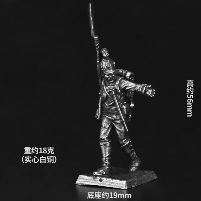 Miniature Napoleonic Wars Soldiers Figures Set Metal Flat Army Men Collection for Home Office Desk Decoration Game Chess Pieces