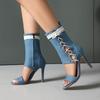 Women's Cool Boots Style Strap Stiletto Strap Plus Size 34-48 Women's Shoes