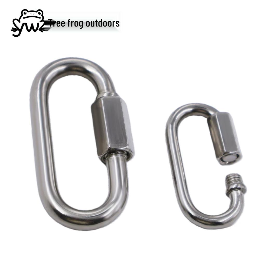 304 Stainless Steel Quick Link Carabiner Marine Safety Buckle for Outdoor Use
