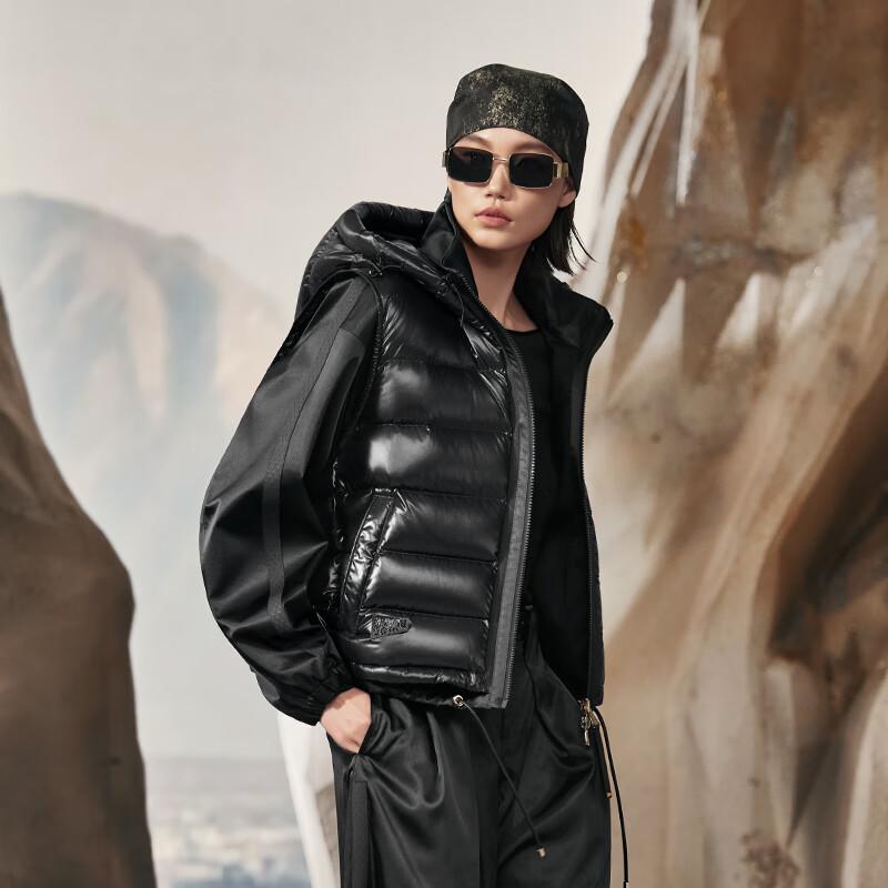 Gaofei 2025 Women's Black Gold Yunjin 5.0 Short Goose Down Jacket