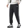 Li-Ning Minimalist Brand Logo Comfortable Lace-Up Casual Pants Unisex pants Black AKLUA67-1