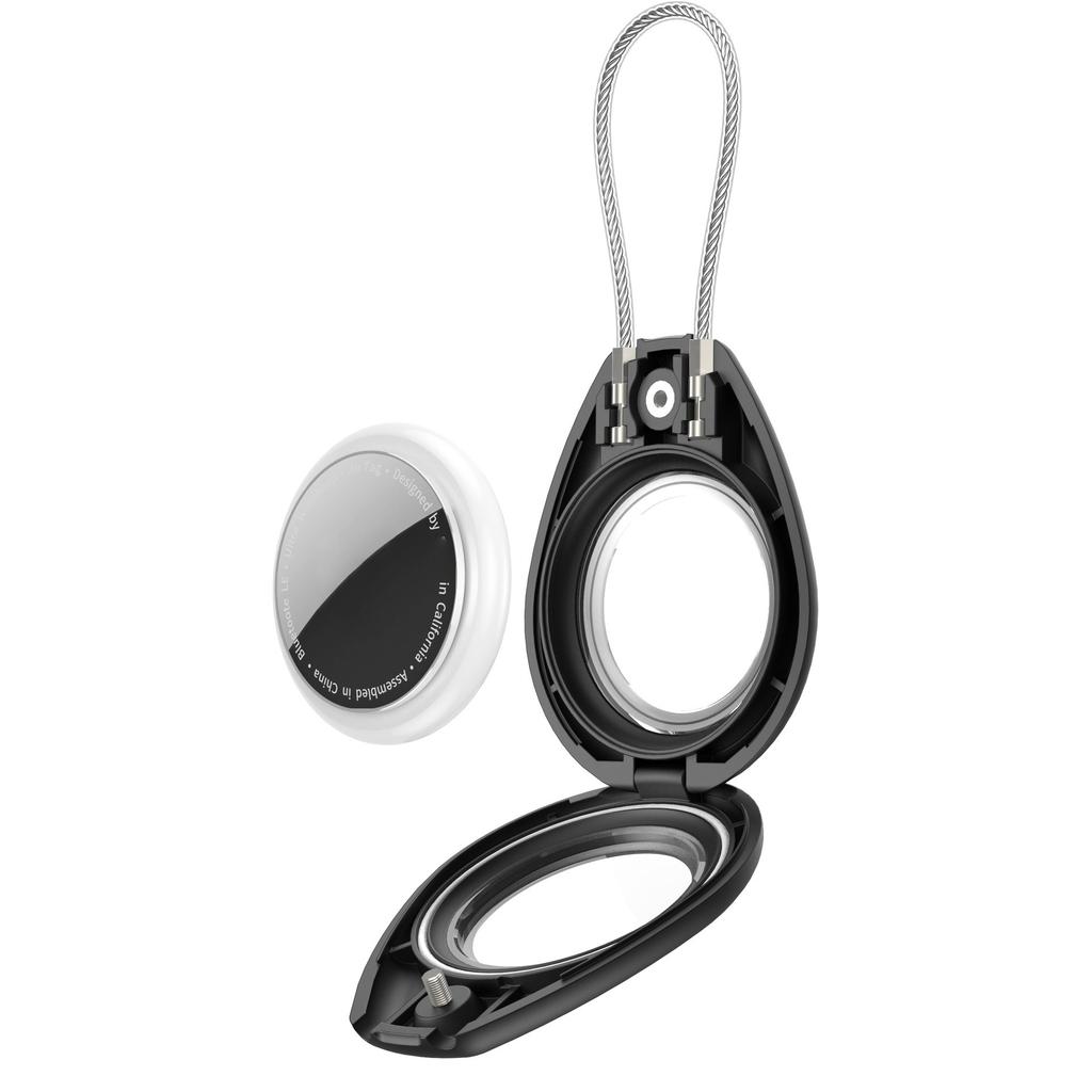 CP27 For Apple AirTag Protective Case Clear PC Full Coverage Anti-Loss Tracking Device Cover