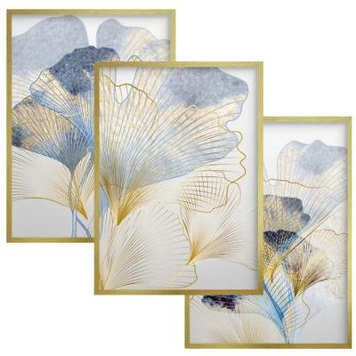Elegant Posters Golden Frame Glamour Paintings for the Wall for the Living Room Bedroom