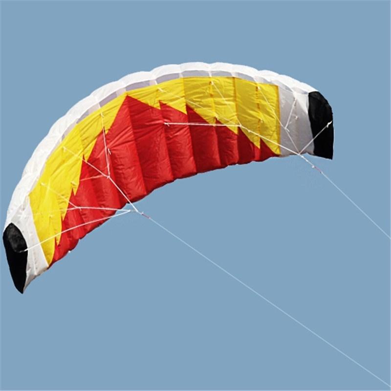 Flame Dual Line Parachute Kite With Handle And String For Beach Fun**