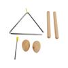 Triangle Percussion Instrument Set Wood Musical Percussion Instrument Toy for Children Preschool