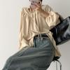 New Arrivals Open Run Women Puff Blouse Shirring Strap Big Size