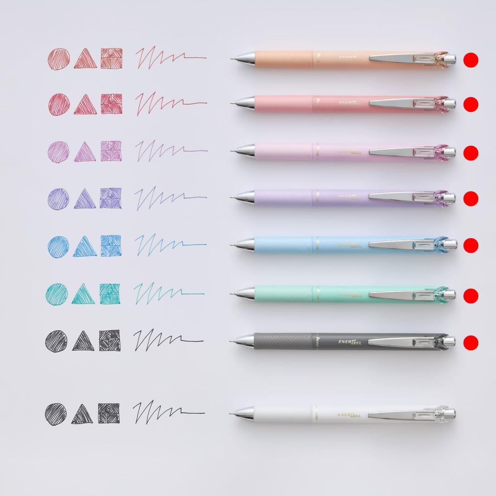 Pentel EnerGel Kohare Gel Ink Ballpoint Pen Limited Edition Set 0.5mm 7-Color BLN75KH-7STH