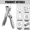 Nail Cutters with Nail File Large Opening Nail Clippers Toenail Cutter Stainless Steel Toenail Clipper Fingernail Cutter