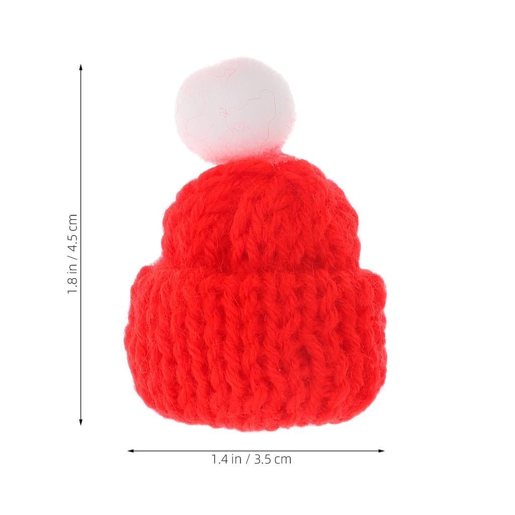 24Pcs Christmas Mini Knitted Hats Adorable Handcrafted Miniature Caps for DIY Craft Wine Bottle Decor Tree Ornaments Festive