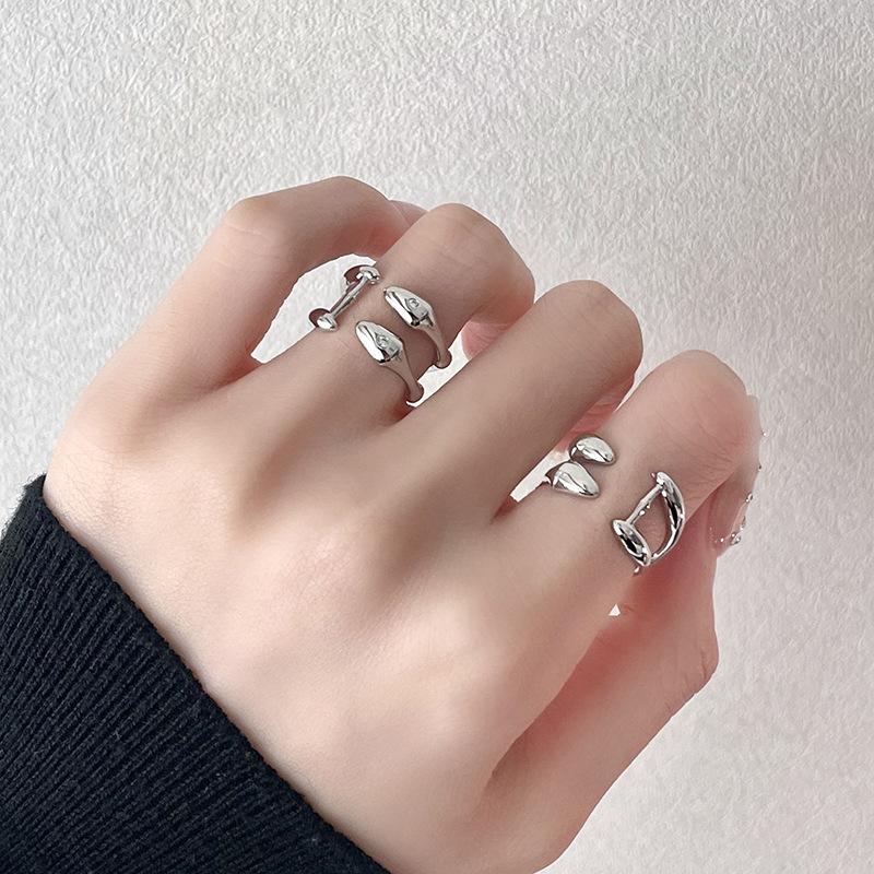 Niche Design Double-Layer Simple Fashion Cold Wind High Sense Zir*****Pen Ring Female Personality Trend
