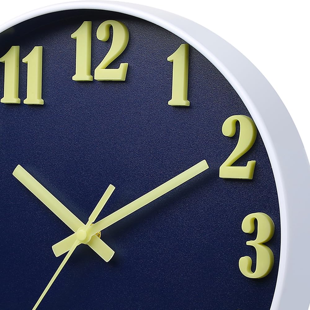3D Luminous Wall Clock Navy Blue
