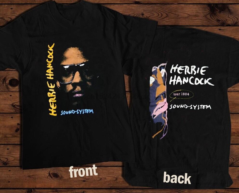 2 sides Herbie Hancock Tour 1984 Sound-System Shirt Black Unisex S-5XL Unisex T-Shirt M