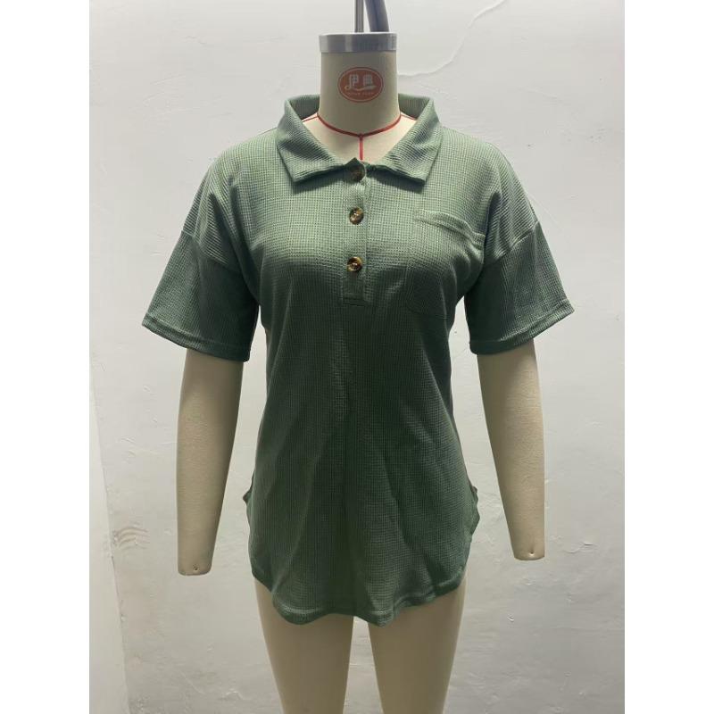 Europeisk Amerikansk Mote Vår Sommer T-skjorter Populære Strikkede Skjorte Topper