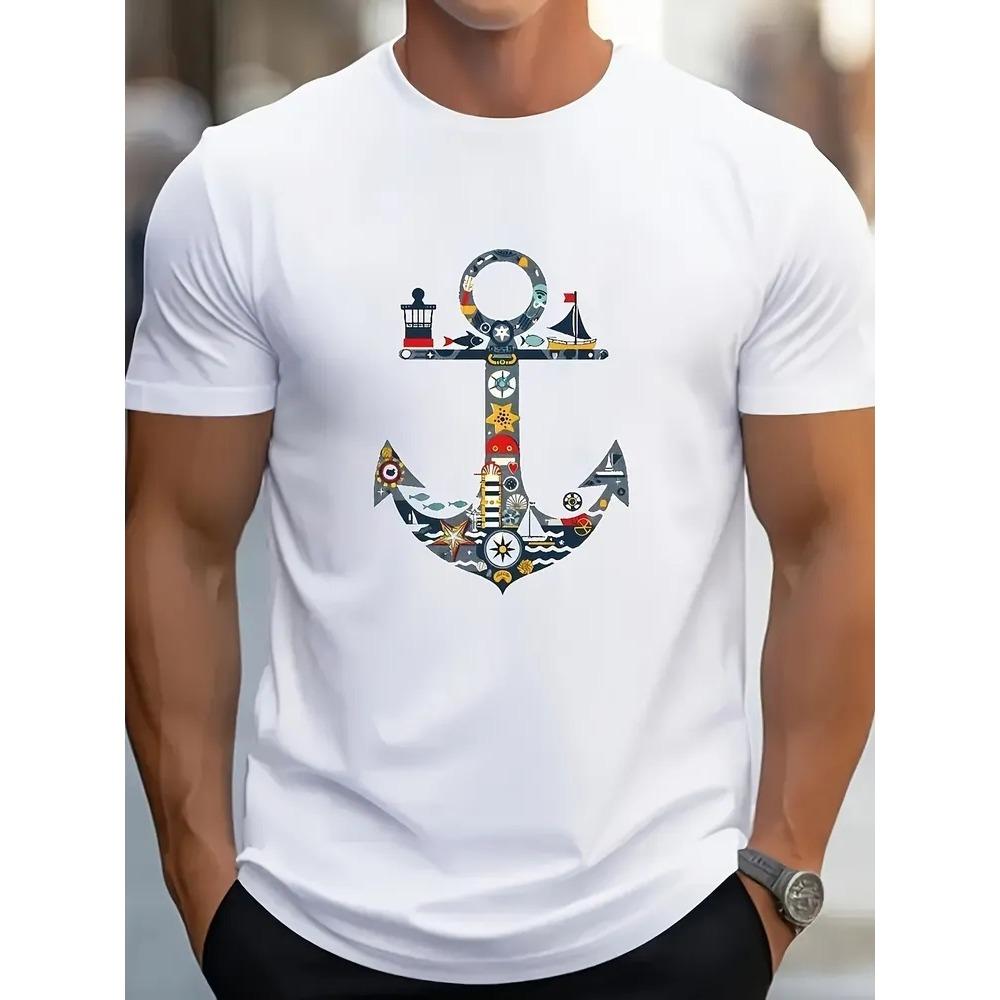Creative Letter Animal 3D Print Short Sleeve T-shirt Summer Comfortable Fashionable Breathable Plus Size Casual Versatile Sports Men's T-shirt