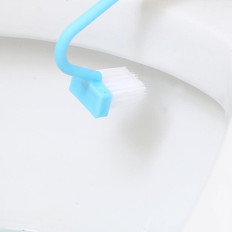 Toilet Toilet Brush Plus Long Handle Brush To Remove Dead Ends, Cleaning Brush V-shaped Plastic Toilet, Curved Brush On the Inside of the Toilet