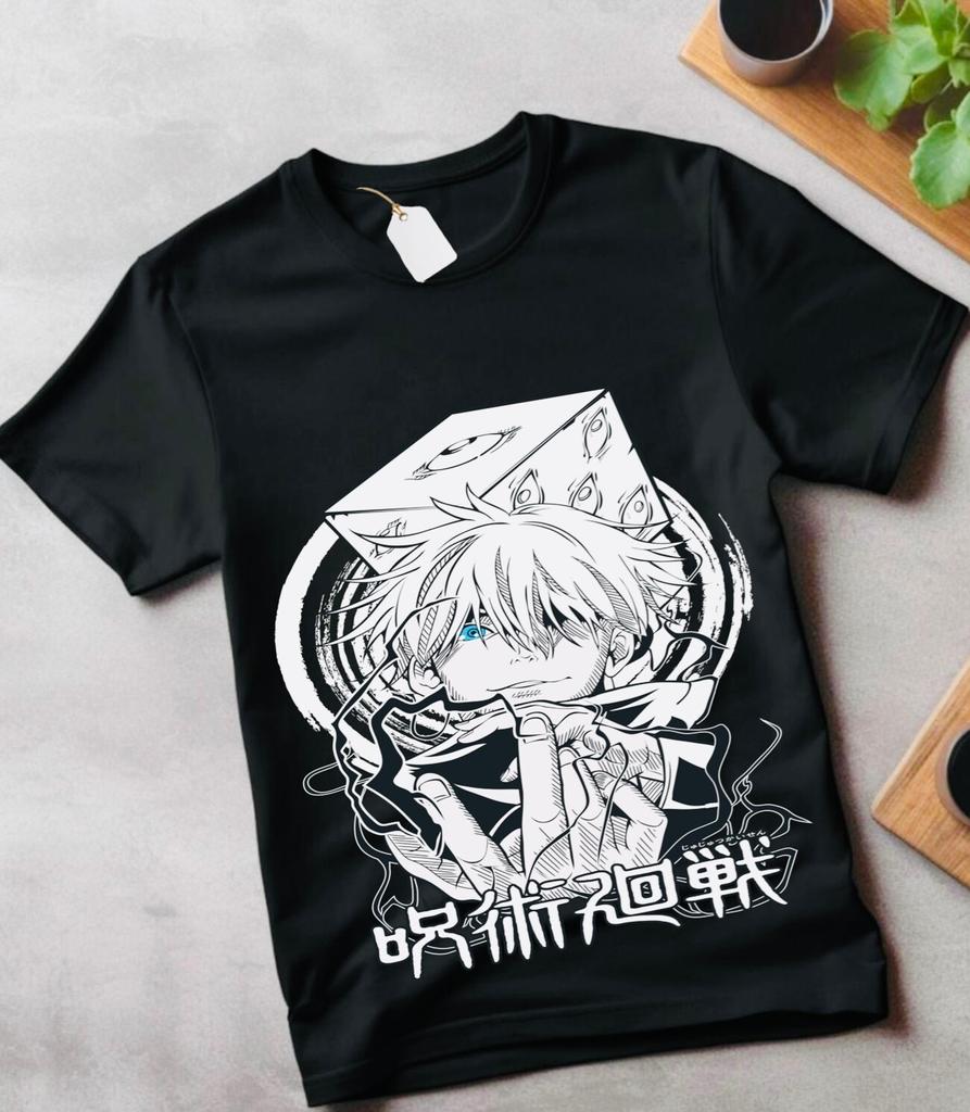 Gojo Satoru Tshirt Jujutsu Kaisen Anime Horror Funny Gift Shirt All Size