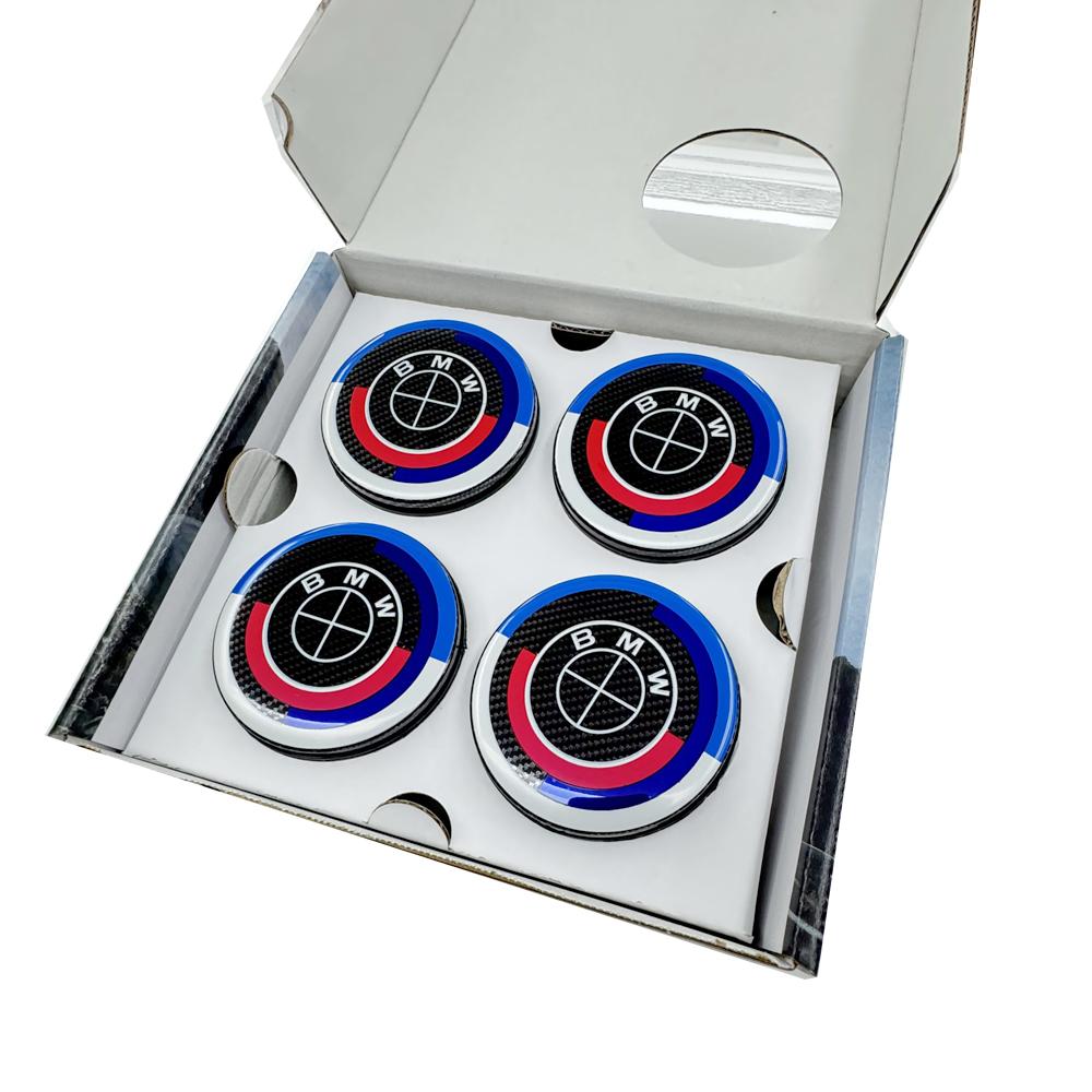 DKHN5 Blue 4pcs BMW G12 G30 G31 G32 G08 G05 F46 F49 F39 F90 floating wheel hub cover 1/3/4/5/6/7Series modified wheel hub center cover