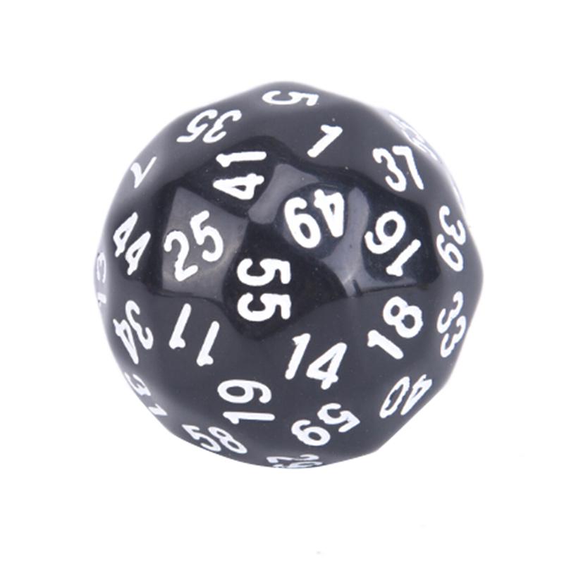 

1 шт., 60 игровых кубиков с гранью, шестидесятигранная игральная кость с номером 1-60, акриловые кубики, игральные кости чёрный