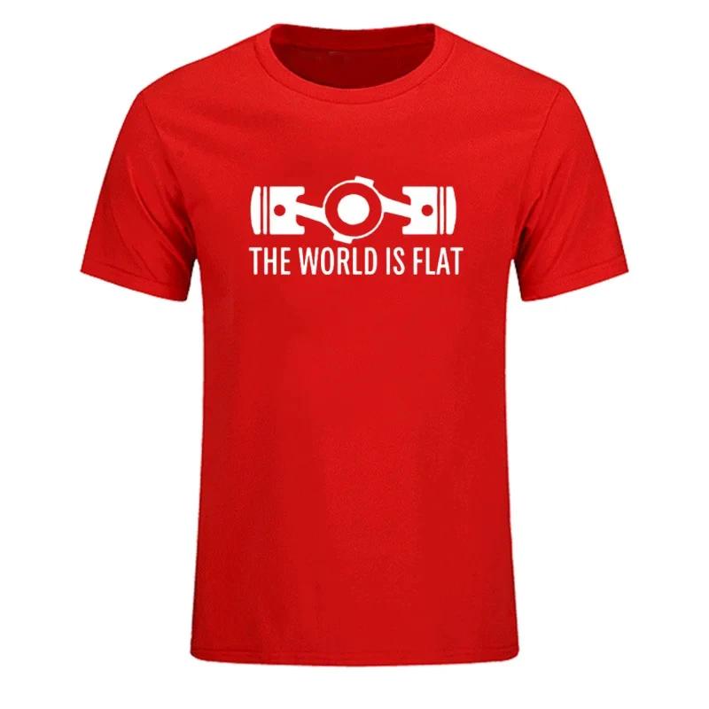 New Summer The World Is Flat Engine T Shirt Short Sleeve Custom T-shirts New Style Men O-neck Cotton T Shirts Fashion Streetwear