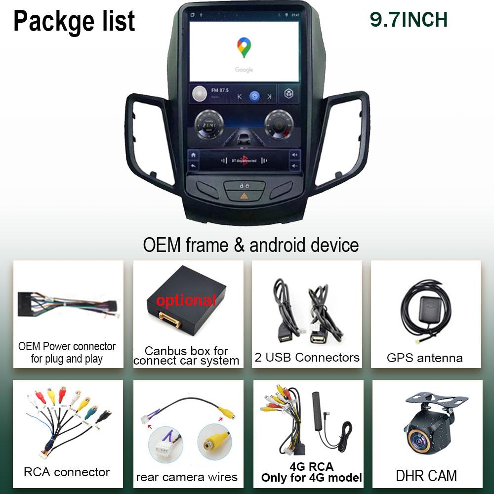 Car Radio For Ford Fiesta MK7 2009-2016 Tesla Style Car Radio Multimedia Auto Autoradio Carplay GPS Navigation Head Unit NO DVD