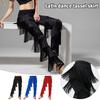 Women's Tassels Fringe Dance Pants Ballroom Latin Tango Salsa Practice Performance Dancing Costume Pants