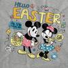 Disney Womens/Ladies Hello Easter! Mickey & Minnie Mouse T-Shirt