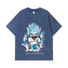 275 GSM Washed T-shirts 100% Cotton Dragon Ball V55 Kamikaze Print Unisex Heavy Cotton T Shirt