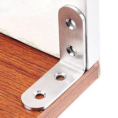10Pcs Corner Bracket Rustproof L-shaped Stainless Steel Shelf Stand Corner Brace for Furniture