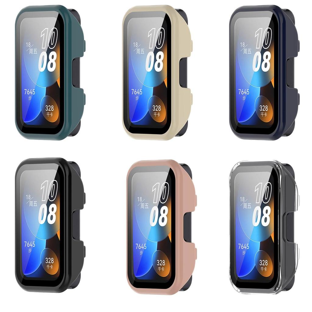 Full Protective Case For Huawei Band 9 Screen Protector Cover PC Shell +tempered glass Film for Huawei band 8 Accessories 2in1