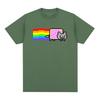 Kawaii Nyan Rainbow Cat Funny Meme Tshirt Unisexs Unisex Clothing Fashion Casual Cotton Tshirts Harajuku Short Sleeves T Shirts