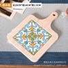 Japanese Restaurant Retro Solid Wood Tile Handle Pot Pad Wooden Anti Scald Plate Pad Household Casserole insulation Wood Pad