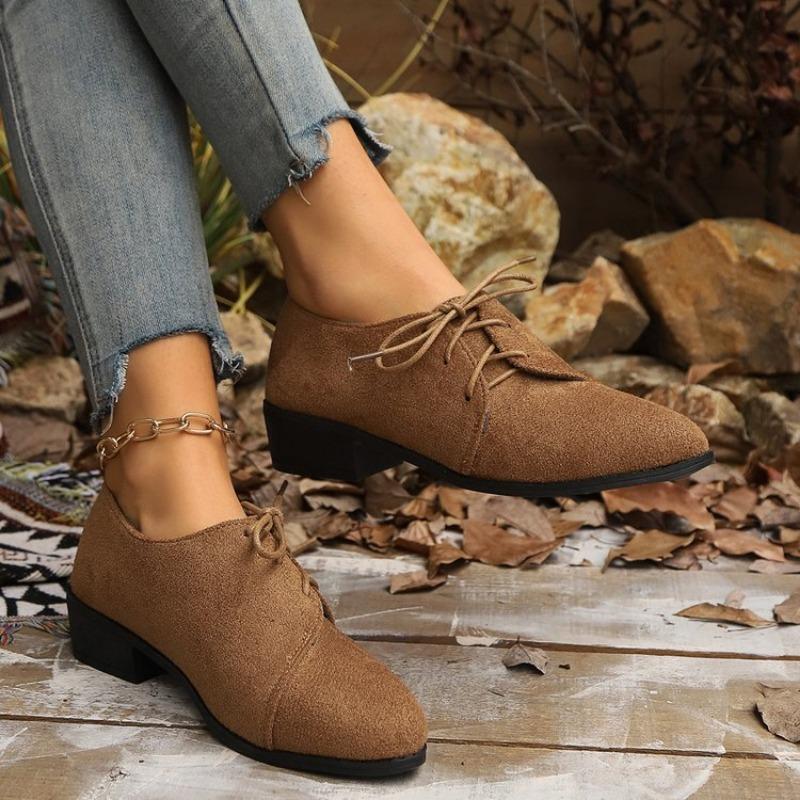 Large size casual Doudou shoes women's autumn and winter new side lace-up leopard print Mary Jane shoes casual single shoes