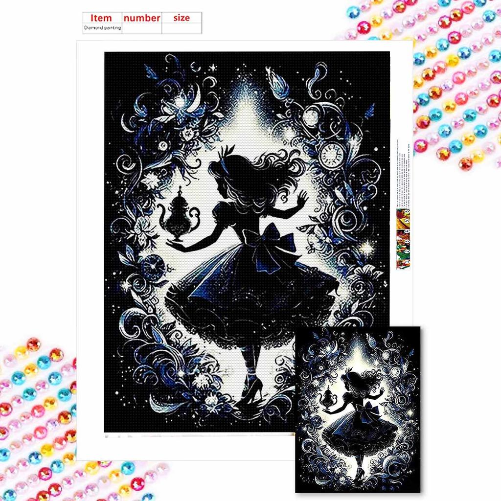 5D Diy Diamond Painting Alice In Wonderland Full Drill Rhinestones Mosaic Embroidery Handmade Products Home Decor Gift
