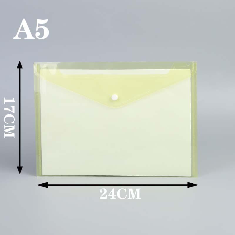 Custom Transparent File Bags with Cartoon Design and Snap Button Closure - A4 & A5 Sizes