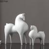 Creative White Horse Resin Sculpture Modern Crafts Ornaments Desk Decoration Minimalist Horse Statue Room Aesthetic Decor