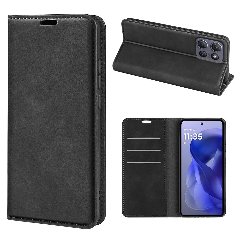 For Motorola Moto G Power (2025) Case Skin Touch Leather Wallet Phone Cover