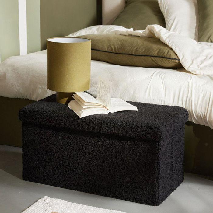 Banc coffre pliable Bouclette "Teddy Matcha" La Factory - Teddy Matcha Fusain