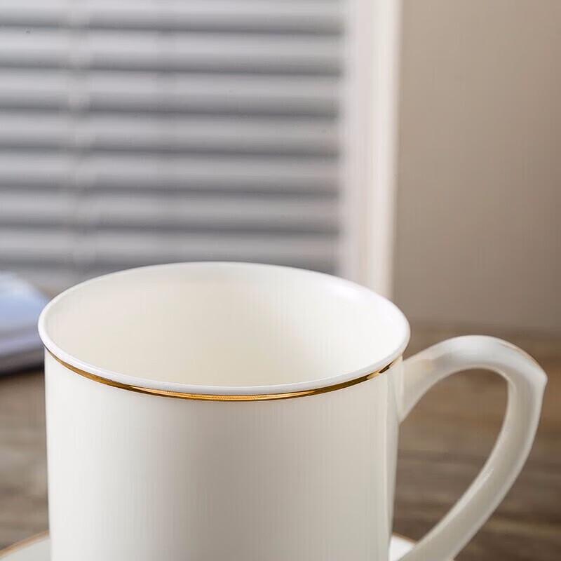 Jie Xiang Jia Conference & Office Ceramic Teacup Set with Lids (10-Pack)