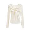 Pure Desire Slimming Hollow Long Sleeve Women's Chic Top