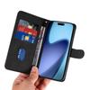 For iPhone 17 Air Wallet Case Leather Phone Cover Stand with Curved Line Design