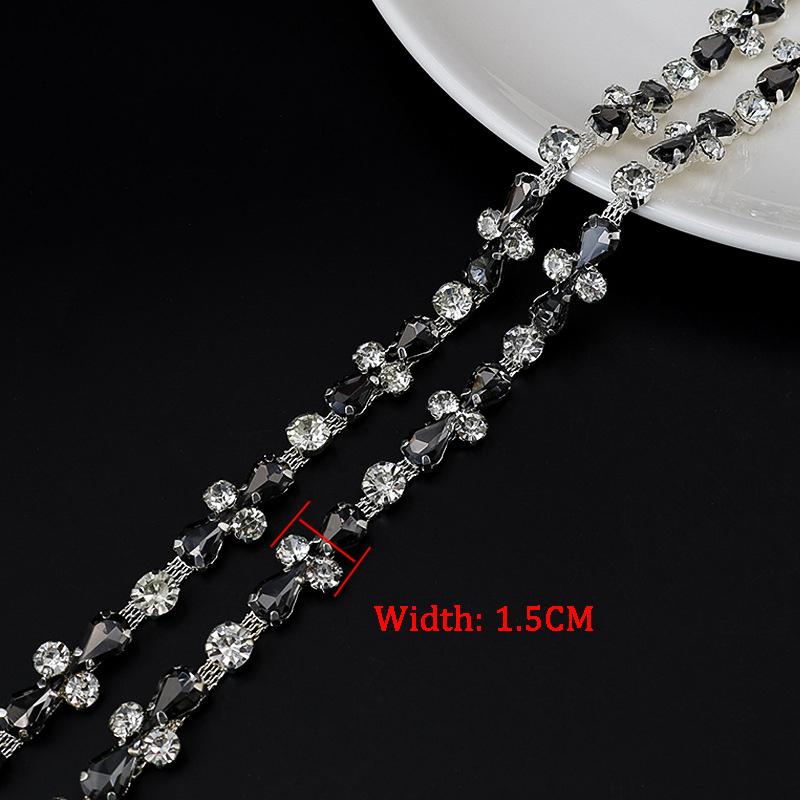 10Yards Rhinestone Chain Diamond Trim Fringe Crystal Bling Accessories DIY Craft Wedding Party Decoration Gift Rhinestone Ribbon