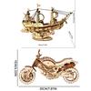 (2pcs)Adult 3D Woo Den Puzzle Model Kit DIY Handmade Crafts Create Unique Birthday Or Christmas Gift